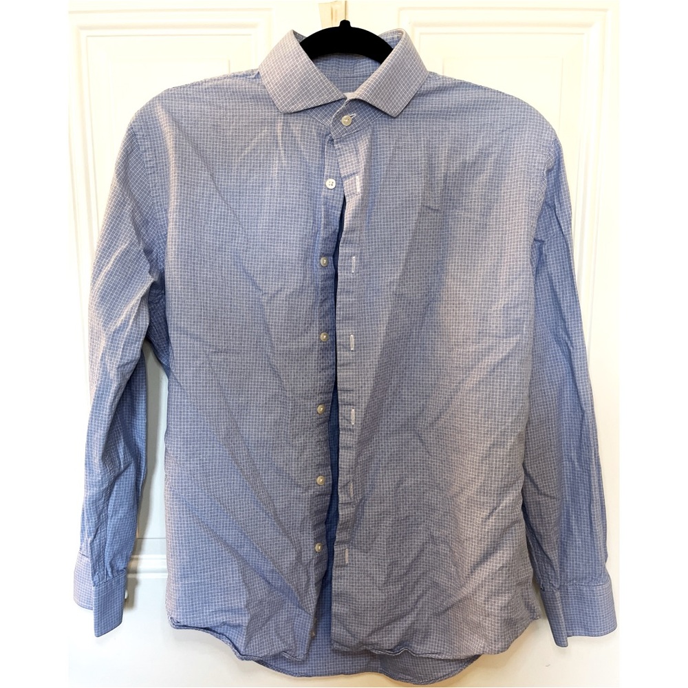 Nordstrom Rack Men’s Medium Blue Long Sleeve Trim Fit Button Down Dress Shirt.